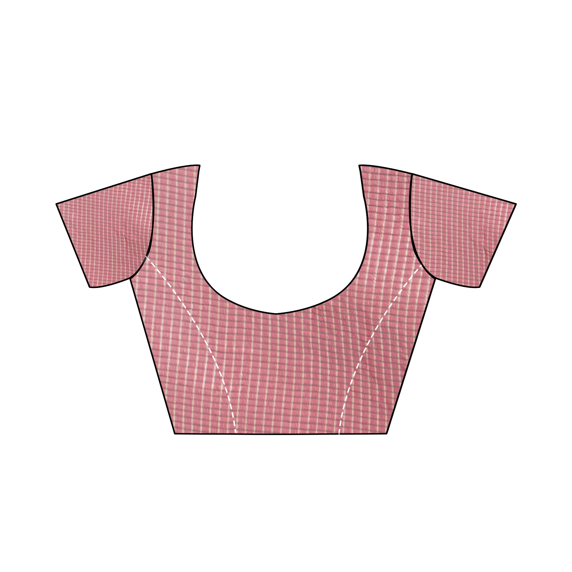 Pink Brasso Printed Saree with Metallic Grey Border & Designer Detailing